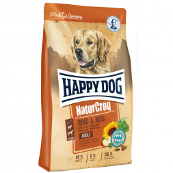 Happy Dog NaturCroq сухой корм для взрослых собак всех пород с говядиной и рисом - 15 кг