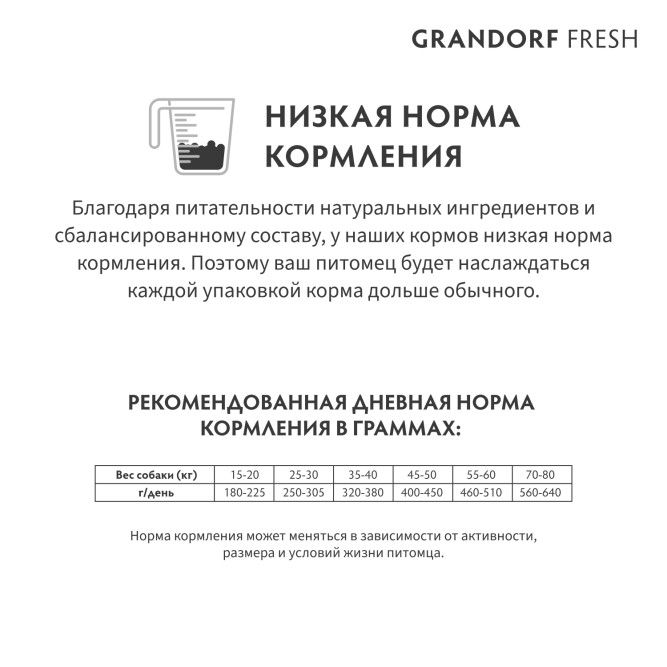 Grandorf Fresh Dog Adult Maxi Salmon&amp;Sweet Potato сухой беззерновой корм для взрослых собак крупных пород со свежим филе лосося и бататом - 3 кг