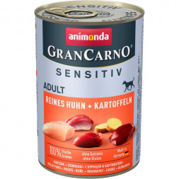 Animonda Gran Carno Sensitiv влажный корм для собак с чувствительным пищеварением с курицей и картофелем - 400 г (6 шт в уп)