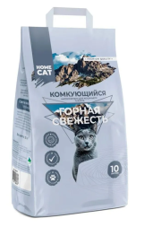 HOMECAT горная свежесть комкующийся наполнитель для кошачьих туалетов - 10 л