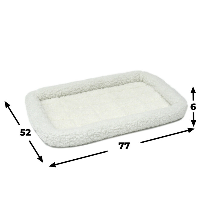 Лежанка MidWest Pet Bed для собак и кошек флисовая 77х52 см, белая