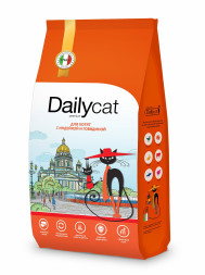Dailycat Casual сухой корм для котят с индейкой и говядиной - 1,5 кг