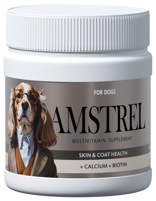 Amstrel мультивитаминное лакомство для собак "Здоровье кожи и шерсти" с кальцием и биотином - 600 таблеток