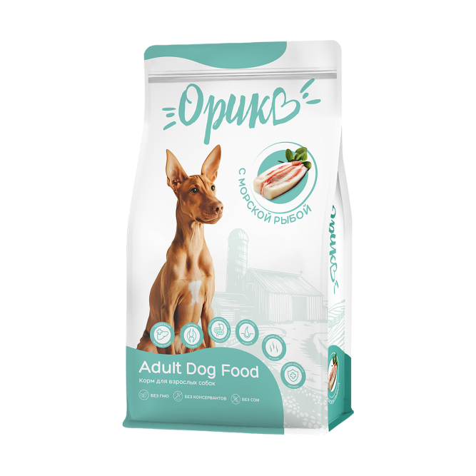 Орико сухой корм для взрослых собак всех пород с морской рыбой - 12 кг
