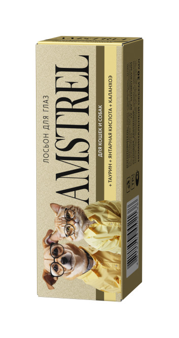 Amstrel лосьон для глаз для кошек и собак с таурином, янтарной кислотой и каланхоэ - 30 мл