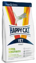 Happy Cat Vet Diet Hypersensitivity сухой корм для взрослых кошек при пищевой непереносимости - 1 кг