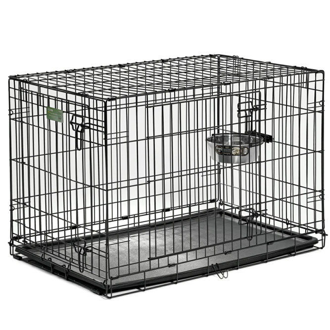 Миска MidWest для собак, для клеток и вольеров 1,85 л нержавеющая сталь