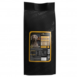 LEO&amp;LUCY сухой корм для взрослых и пожилых собак крупных пород с уткой и тыквой - 12 кг