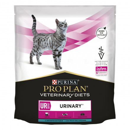 Purina Pro Plan Veterinary Diets UR St/Ox Urinary сухой корм для взрослых кошек с болезнями нижних отделов мочевыводящих путей с океанической рыбой - 350 г
