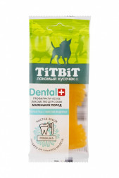 TiTBiT лакомство для собак мелких пород Дентал+ зубочистка с мясом индейки - 26 г