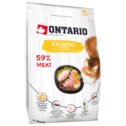 Ontario Cat Exigent сухой корм для привередливых кошек с курицей - 400 г