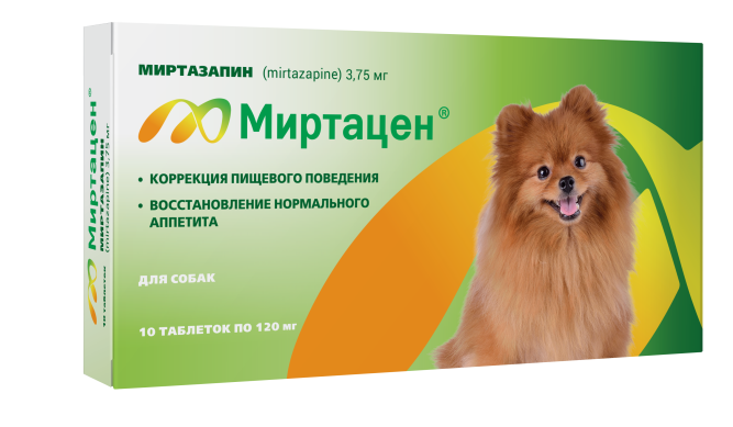 Миртацен таблетки для коррекции пищевого поведения для собак - 10 таблеток