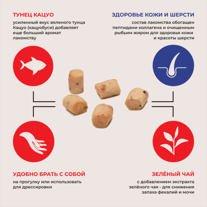 Inaba Churu Bee лакомство запеченные трубочки для взрослых собак всех пород для здоровья кожи с куриным филе - 10 г х 3 шт