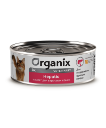 Organix Veterinary Hepatic влажный диетический корм для взрослых кошек для поддержания функции печени, в консервах - 100 г х 12 шт
