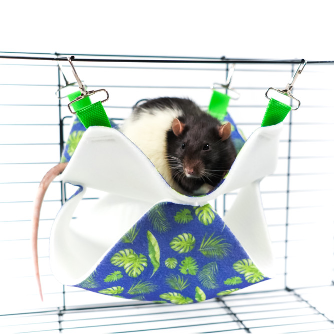 Bambini Pets гамак подвесной из фетра двухуровневый, для грызунов и хорьков, 23х23х6 см