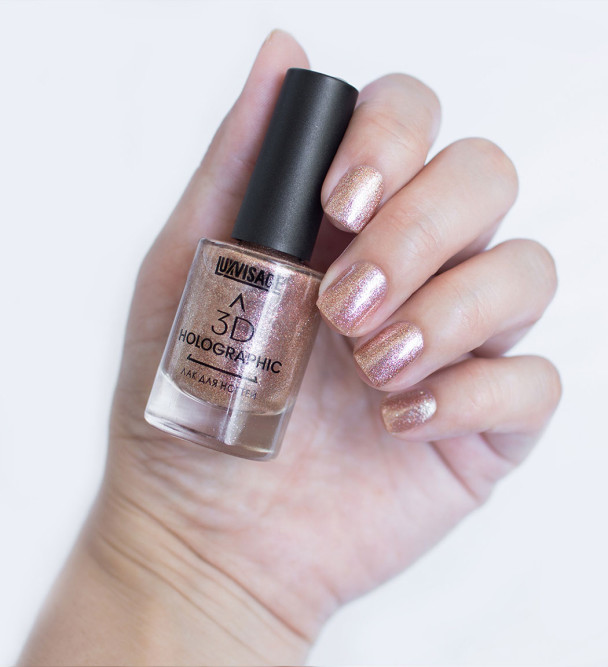 LUXVISAGE лак для ногтей 3D HOLOGRAPHIC, тон 703 Лучезарная бронза