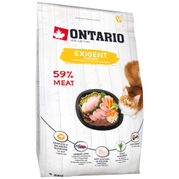 Ontario Cat Exigent сухой корм для привередливых кошек с курицей - 2 кг