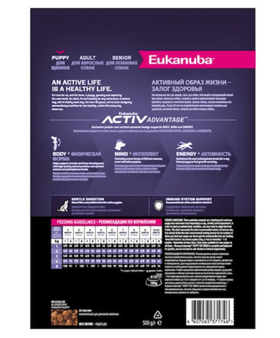 Сухой корм Eukanuba Puppy Toy Breed для щенков миниатюрных пород - 500 г