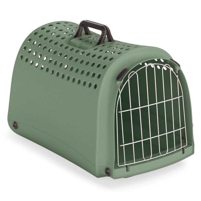 IMAC LINUS 2ND LIFE переноска для кошек и собак, 52,5х32х34,5 см, цвет оливковый