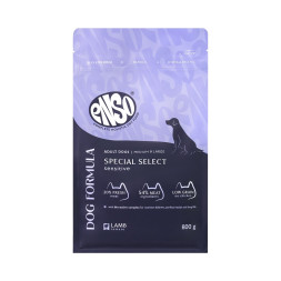 ENSO Dog Formula Special Select сухой корм для взрослых собак средних и крупных пород со свежим ягненком и добавлением томата - 800 г