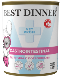 Best Dinner Exclusive Gastro Intestinal консервы для собак при проблемах пищеварения паштет с телятиной и потрошками - 340 г х 6 шт