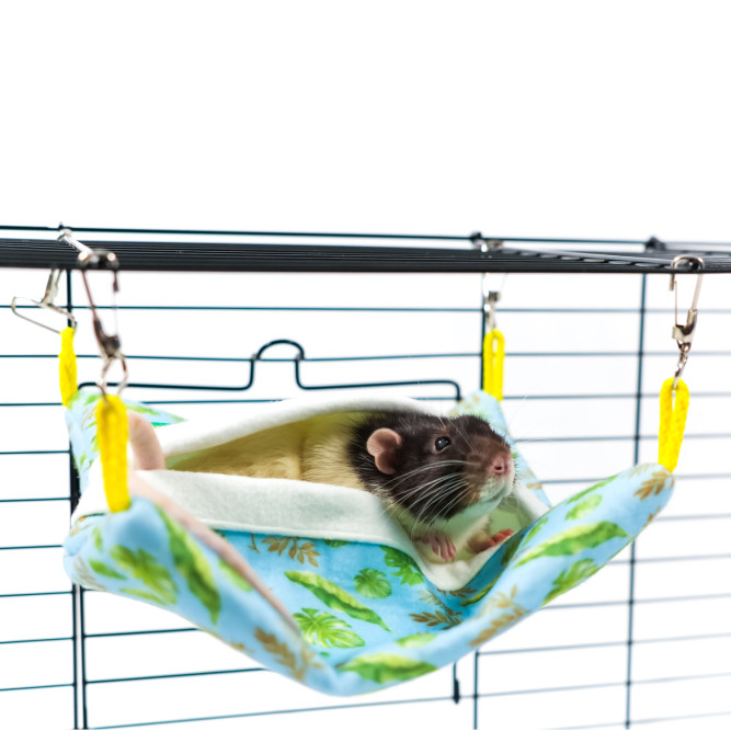 Bambini Pets гамак подвесной из фетра Квадратный спальный мешок, для грызунов и хорьков, 25х25 см