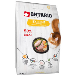 Ontario Cat Exigent сухой корм для привередливых кошек с курицей - 6,5 кг