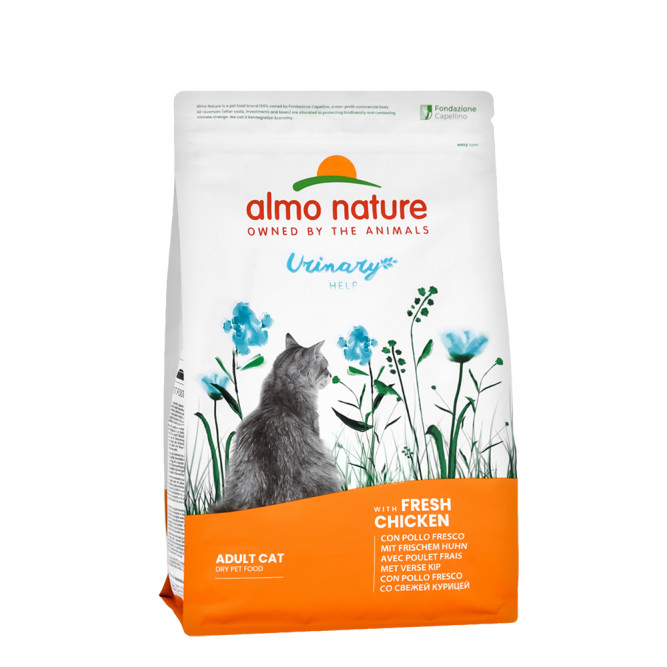 Almo Nature сухой корм для взрослых кошек для профилактики мочекаменной болезни (МКБ), со свежей курицей - 2 кг
