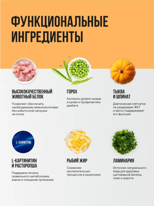 BOWL WOW сухой корм для взрослых кошек с чувствительным пищеварением с индейкой, курицей и тыквой - 1,5 кг