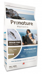 Pronature Holistic Средиземноморское меню сухой беззерновой корм для взрослых собак мелких пород и всех возрастов с сельдью и лососем - 2 кг