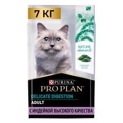 Pro Plan Adult Nature Elements Delicate Digestion сухой корм для взрослых кошек с чувствительным пищеварением, с индейкой - 7 кг