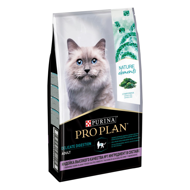 Pro Plan Adult Nature Elements Delicate Digestion сухой корм для взрослых кошек с чувствительным пищеварением, с индейкой - 7 кг