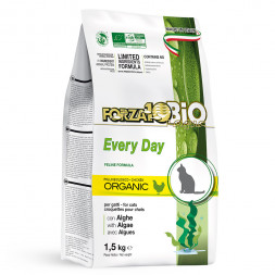 Forza10 Every Day Bio pollo alghe сухой корм для взрослых кошек с курицей, кукурузой и водорослями - 1,5 кг