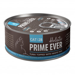 Prime Ever влажный корм для взрослых кошек с тунцом и белой рыбой в желе - 80 г