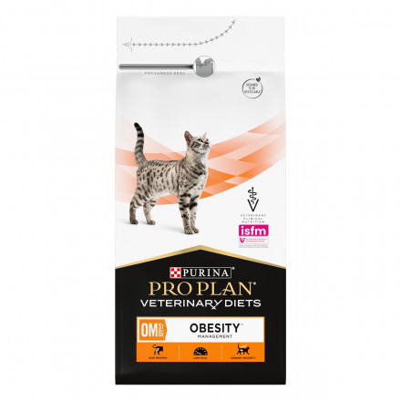 Purina Pro Plan Veterinary diets OM St/Ox Obesity Management сухой корм для взрослых кошек при ожирении - 1,5 кг