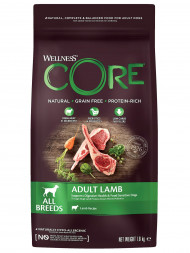 Wellness Core сухой корм для взрослых собак всех пород с ягненком и яблоком 1,8 кг