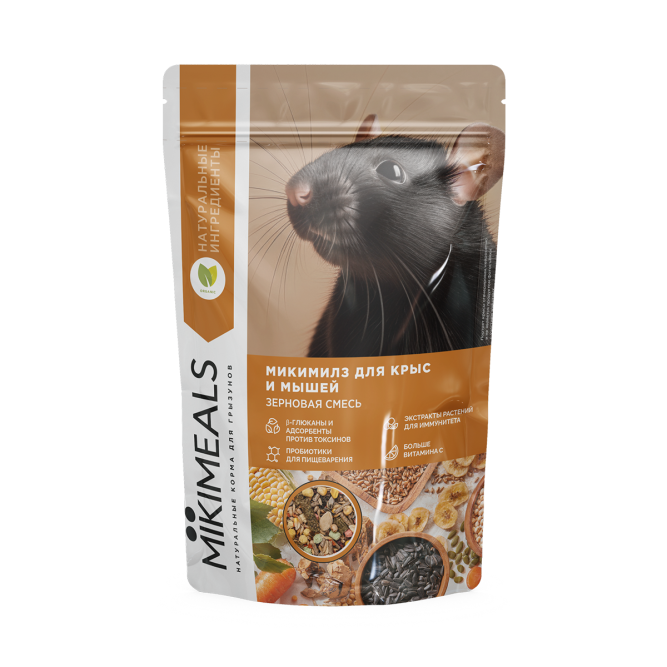 Mikimeals сухой корм для крыс и мышей - 800 г