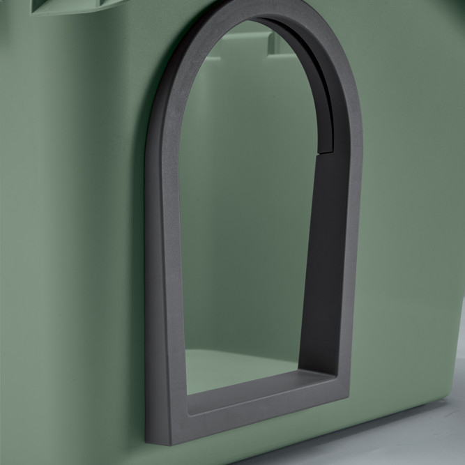 IMAC ZEUS 70 2ND LIFE будка для собак средних пород, 72,2х61,8х62,3 см, цвет оливковый