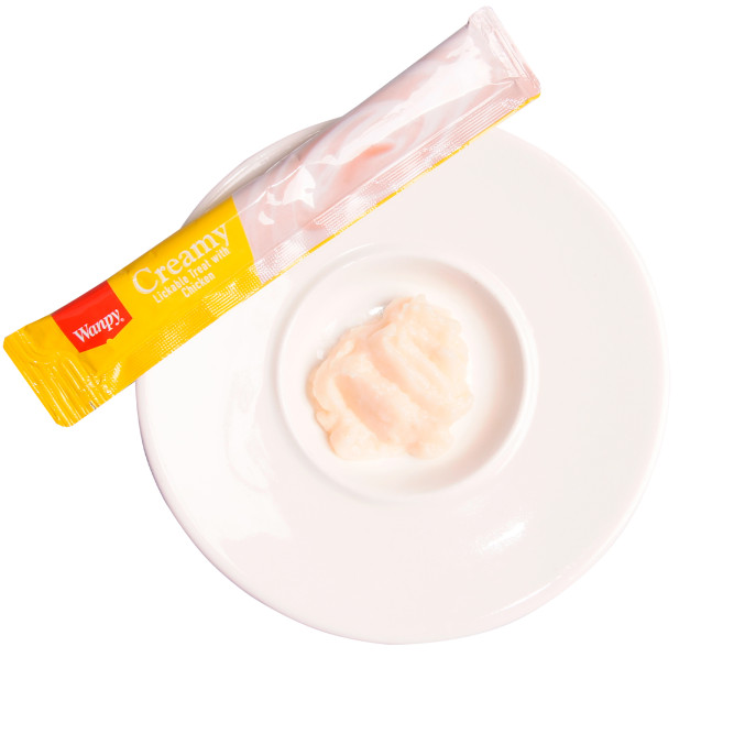 Лакомство Wanpy Cat для кошек «нежное пюре» из курицы 70 г