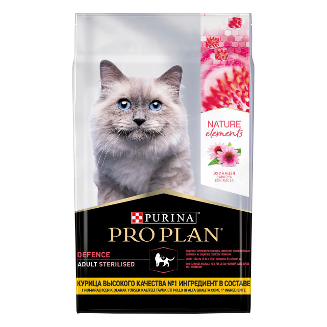 Pro Plan Adult Nature Elements Sterilised сухой корм для взрослых стерилизованных кошек, с курицей - 7 кг