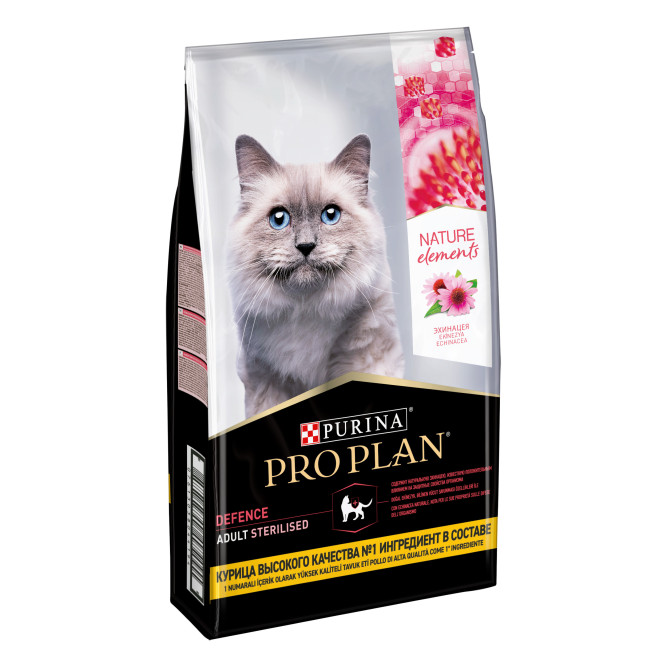 Pro Plan Adult Nature Elements Sterilised сухой корм для взрослых стерилизованных кошек, с курицей - 7 кг