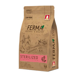 Зоогурман Ferma Sterilized сухой корм для стерилизованных кошек и кастрированных котов, с индейкой и уткой - 1,5 кг
