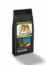 Primordial сухой беззерновой корм для взрослых кошек с лососем и тунцом - 6 кг