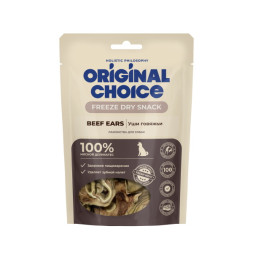 Original Choice сублимированное лакомство для собак уши говяжьи - 50 г
