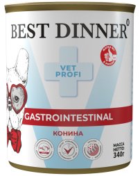 Best Dinner Exclusive Gastro Intestinal консервы для собак при проблемах пищеварения с кониной - 340 г х 6 шт