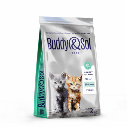 Buddy&Sol Care Kitten сухой корм для котят с индейкой и ягненком - 2 кг