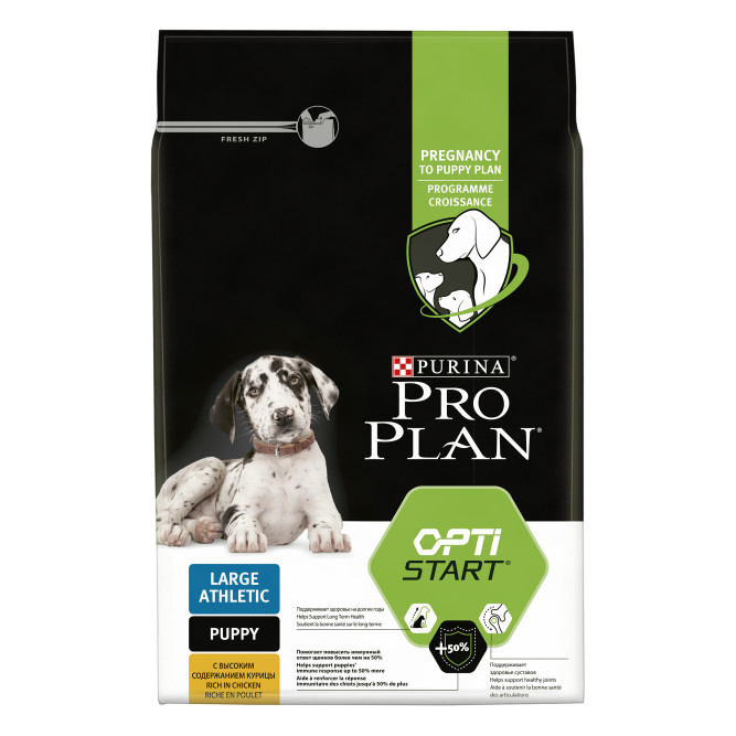 Pro Plan Puppy Large Athletic сухой корм для щенков крупных пород с атлетическим телосложением с курицей и рисом - 3 кг