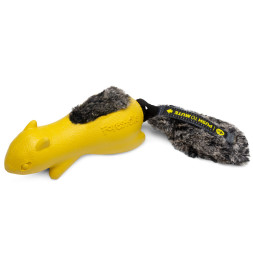 GiGwi PUSH TO MUTE игрушка для собак Белка с отключаемой пищалкой, 30 см
