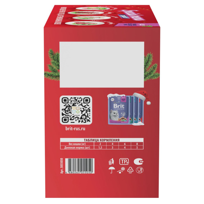 Брит Премиум Особые меню влажный корм для взрослых стерилизованных кошек в паучах, Особое меню в желе - 85 г х 14 шт