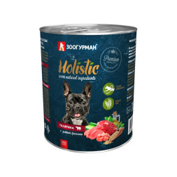 Зоогурман Holistic влажный корм для взрослых собак всех пород, с телятиной и зеленой фасолью, в консервах - 350 г x 6 шт